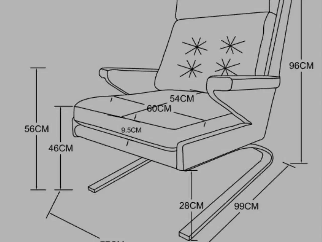 Billede 5 - George læderstol + skammel 