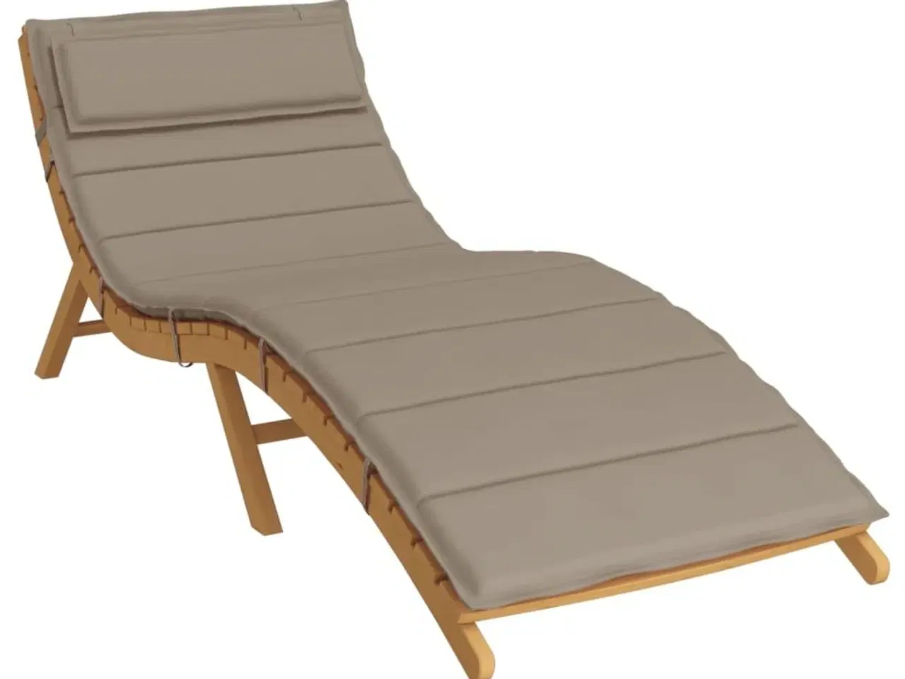 Billede 3 - Hynde til liggestol 180x60x3 oxfordstof gråbrun