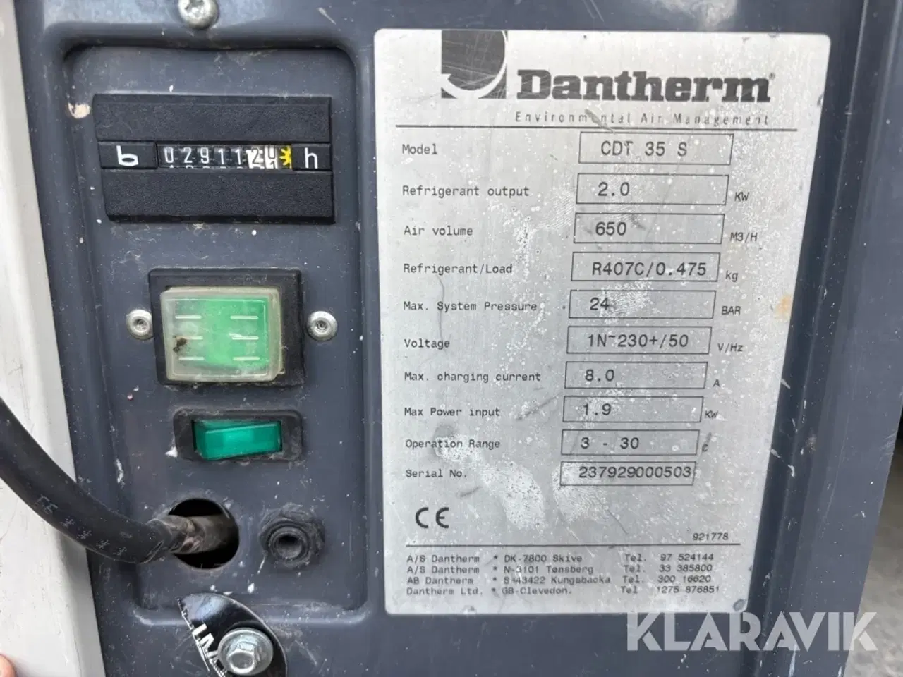 Billede 7 - Affugtere Dantherm CDT 35, CDT 35S og CD1100