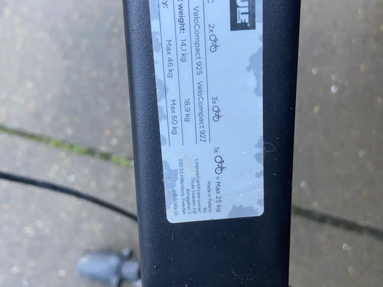 Billede 3 - Thule 927 Velo Compact. 3 cykler, 7pin,2 nøgle