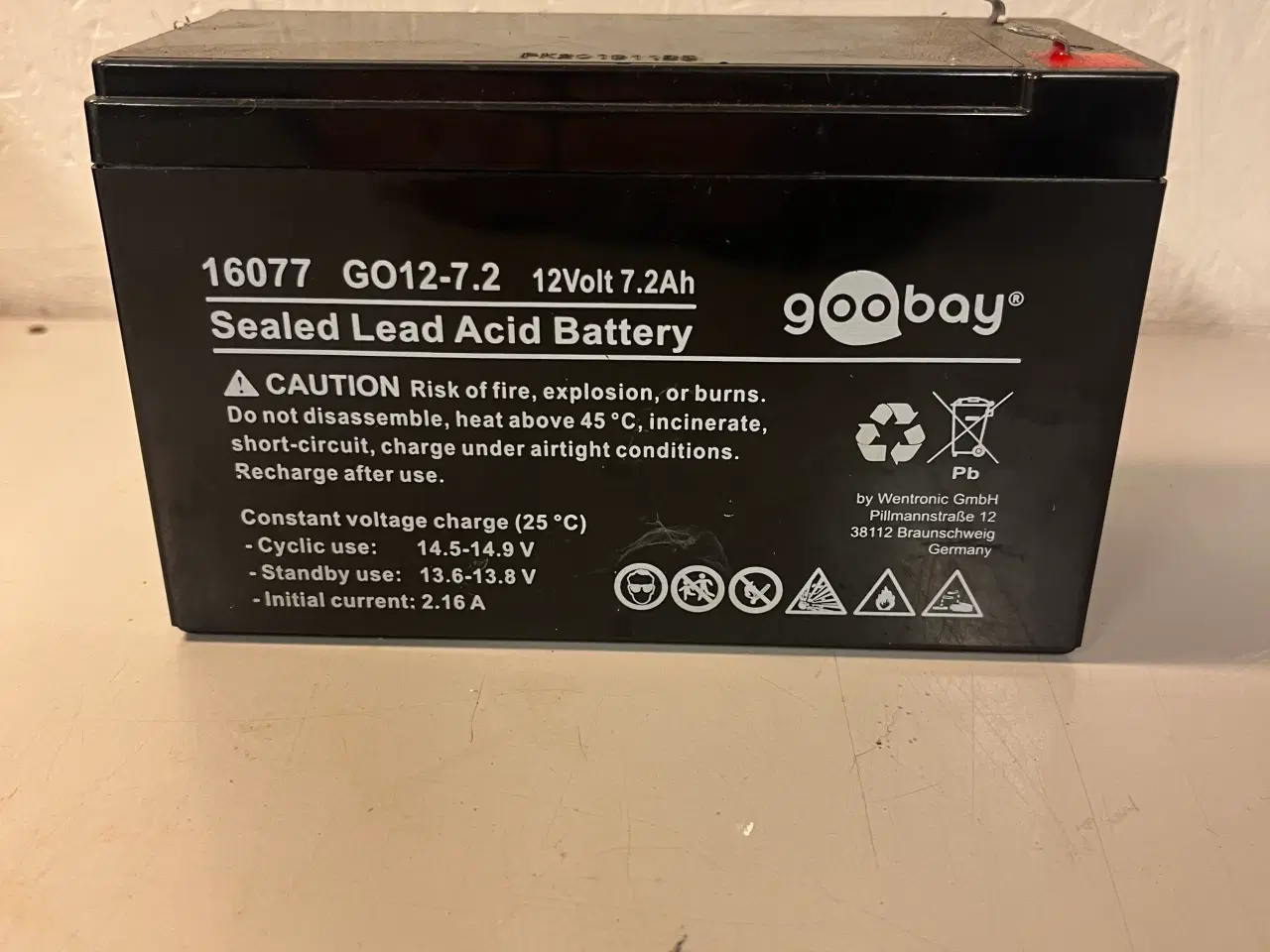 Billede 2 - 12 V 7.2 ah.