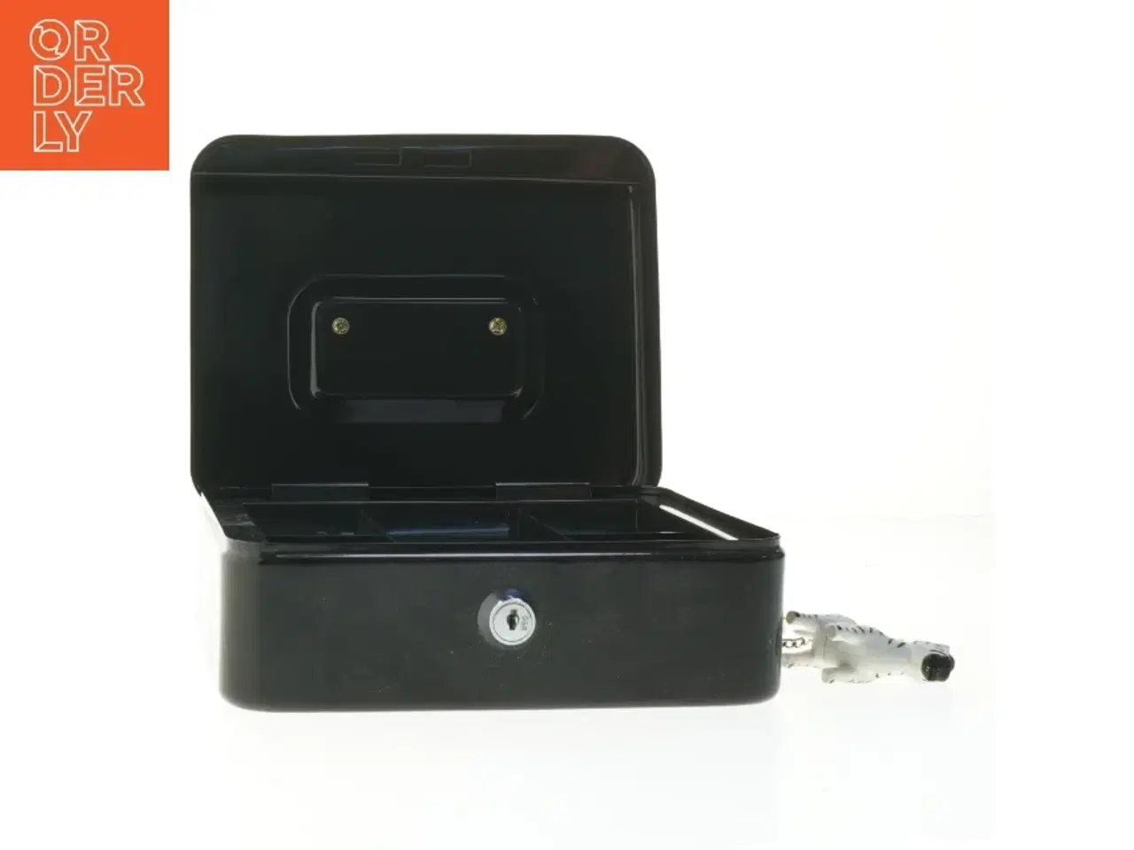 Billede 5 - Sort pengekasse med nøgle (str. 20x16 cm)