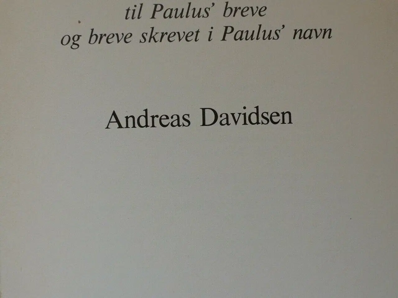 Billede 2 - paulus - indledning og kommentar til paulus breve 
