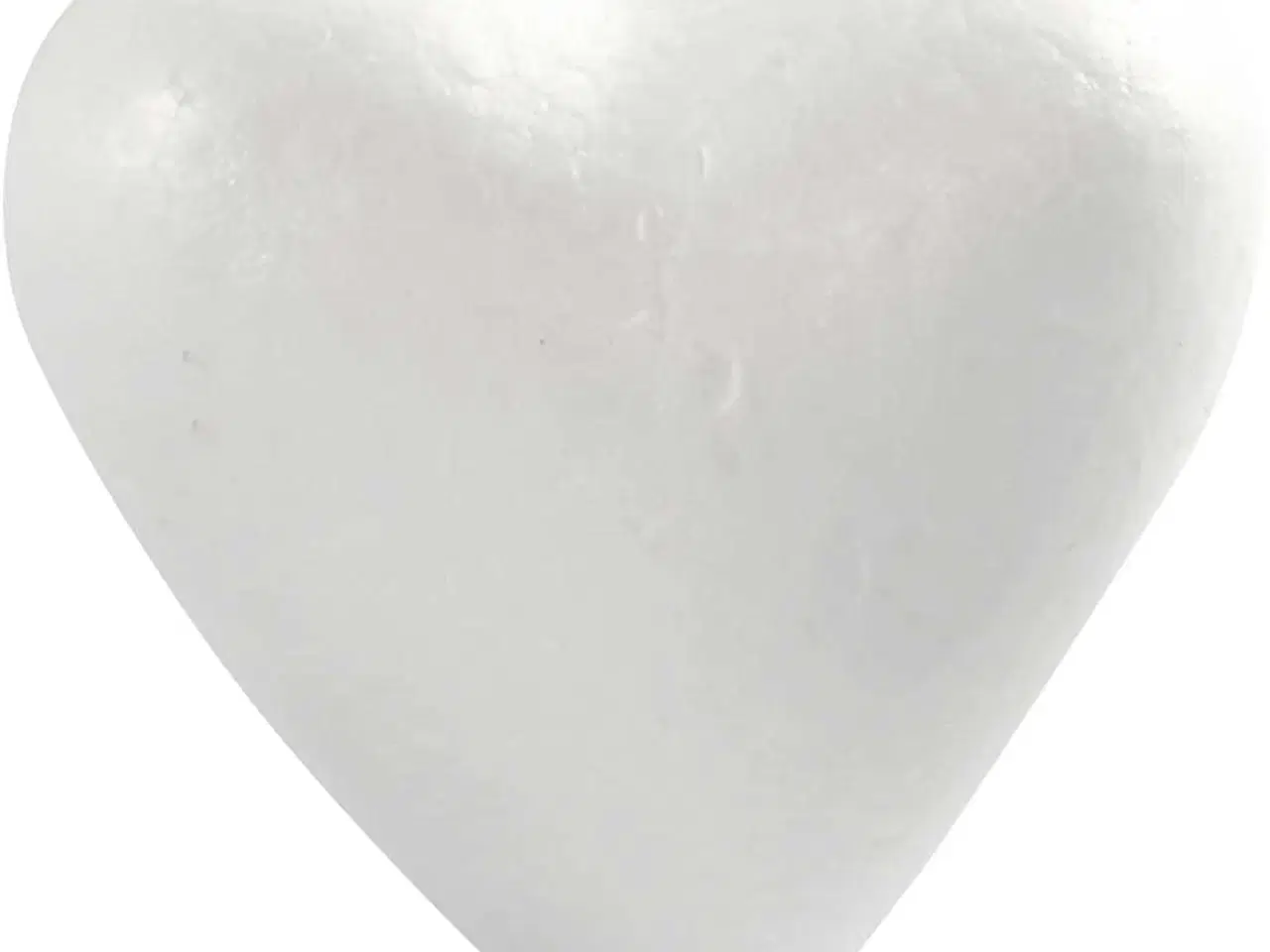 Billede 1 - Buttet Hjerte i Styropor - 25 stk. Hvid Dekoration