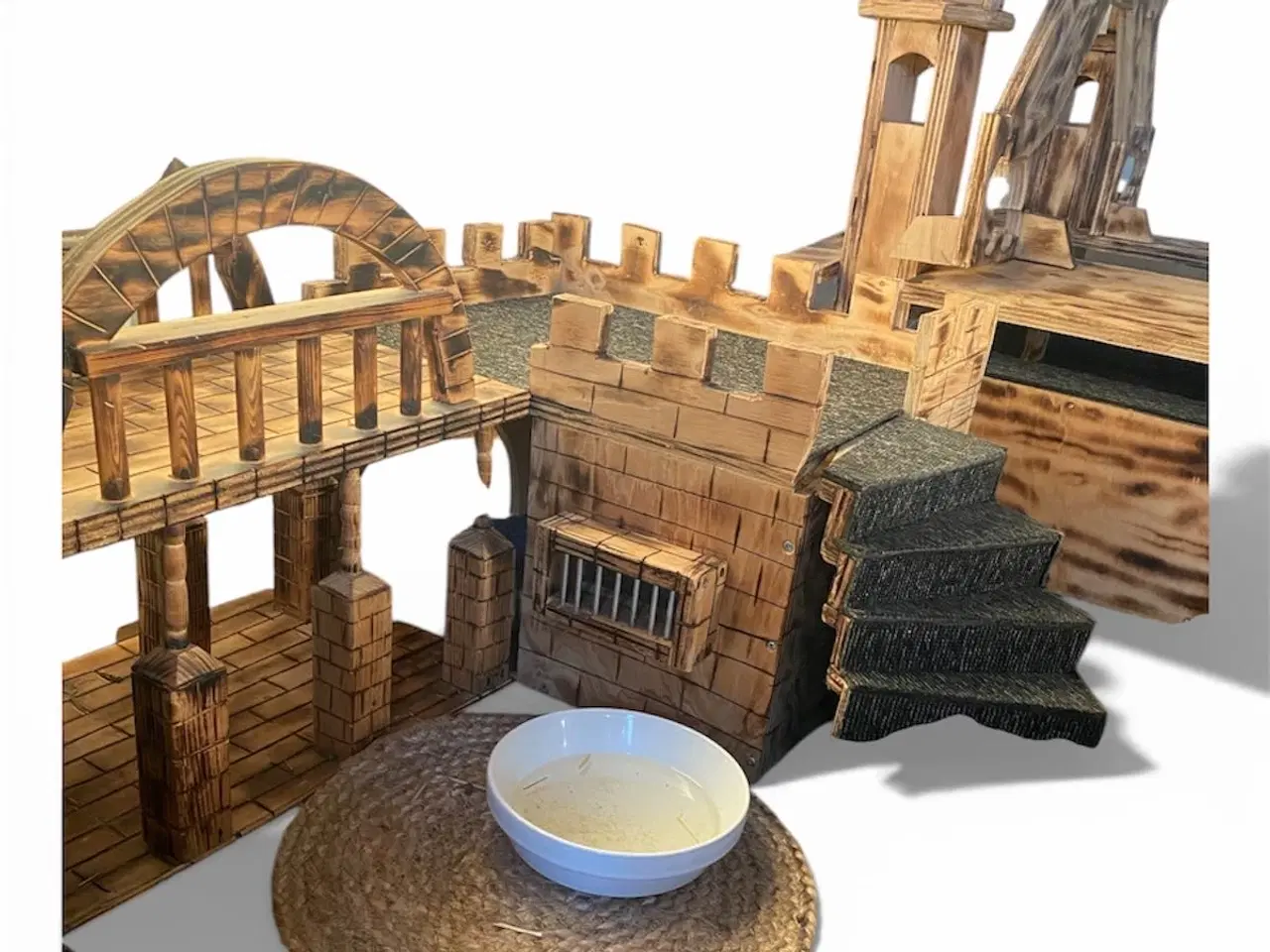 Billede 4 - 🐰 Unikt håndbygget kaninfort “Bunnywood”