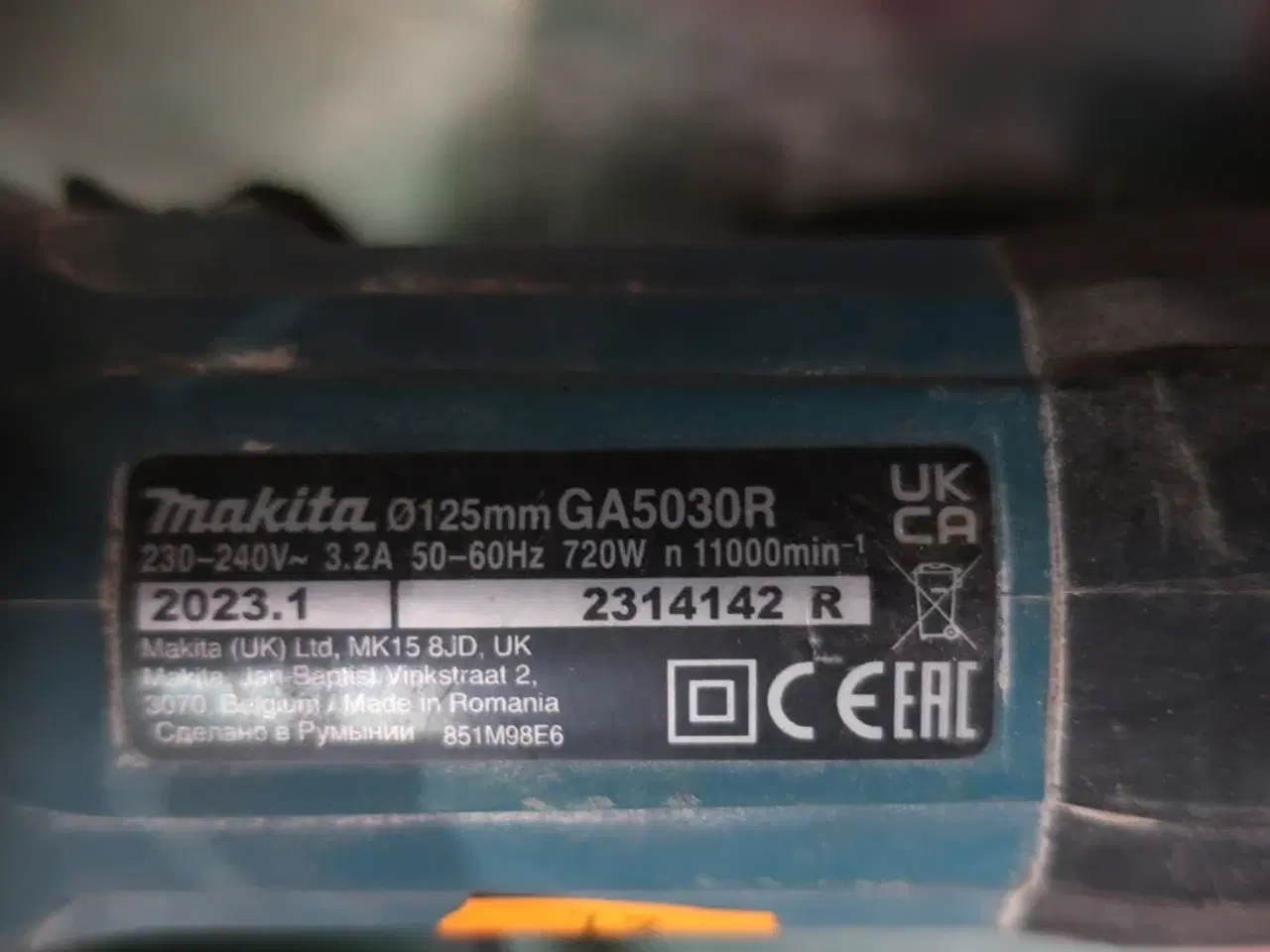 Billede 3 - Vinkelsliber MAKITA GA5030R med div. slibeskiver