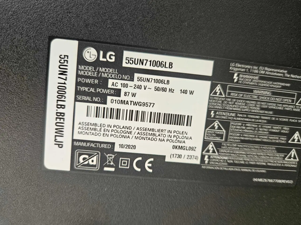 Billede 6 - LG 55" 4K Smart TV (Model: 55UN71006LB)