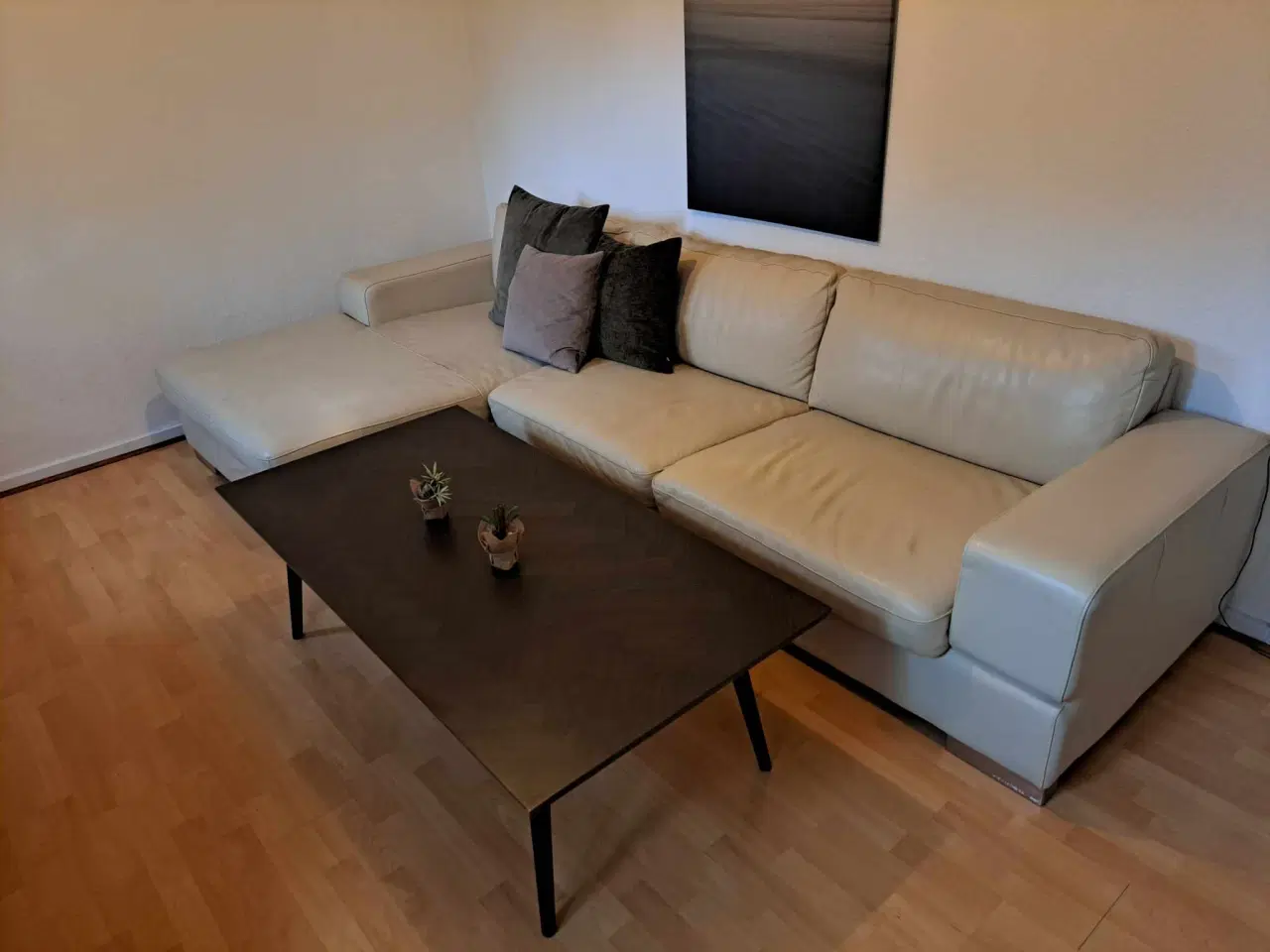 Billede 1 - Læder sofa