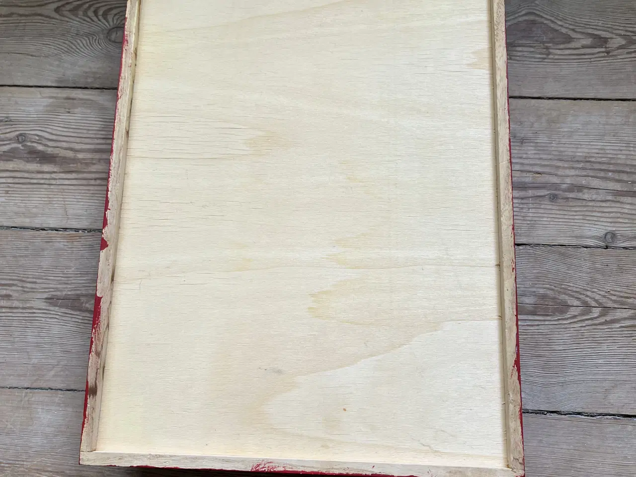 Billede 4 - Rød træ bakke med engle