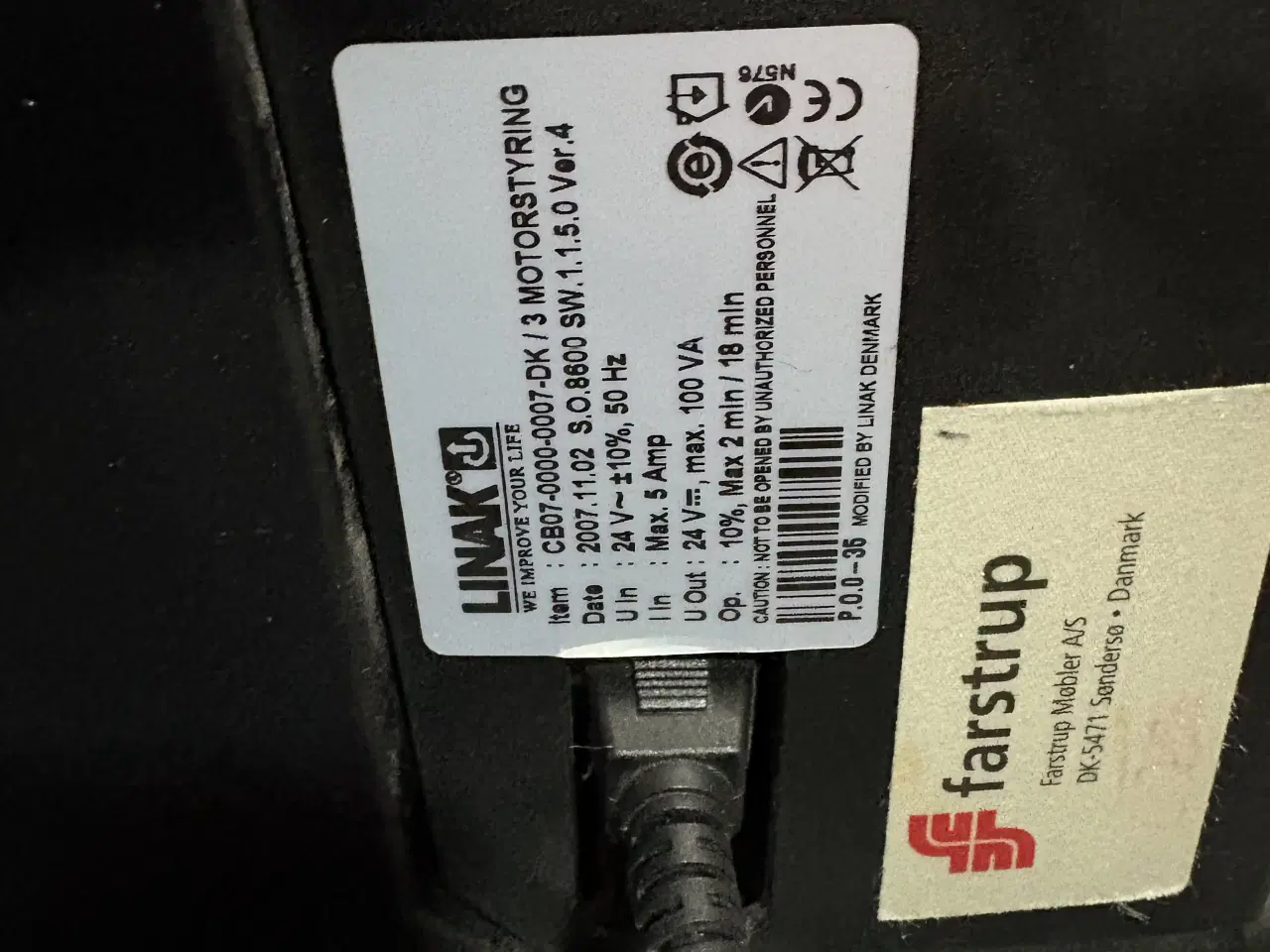 Billede 2 - Farstrup lænestol i læder 