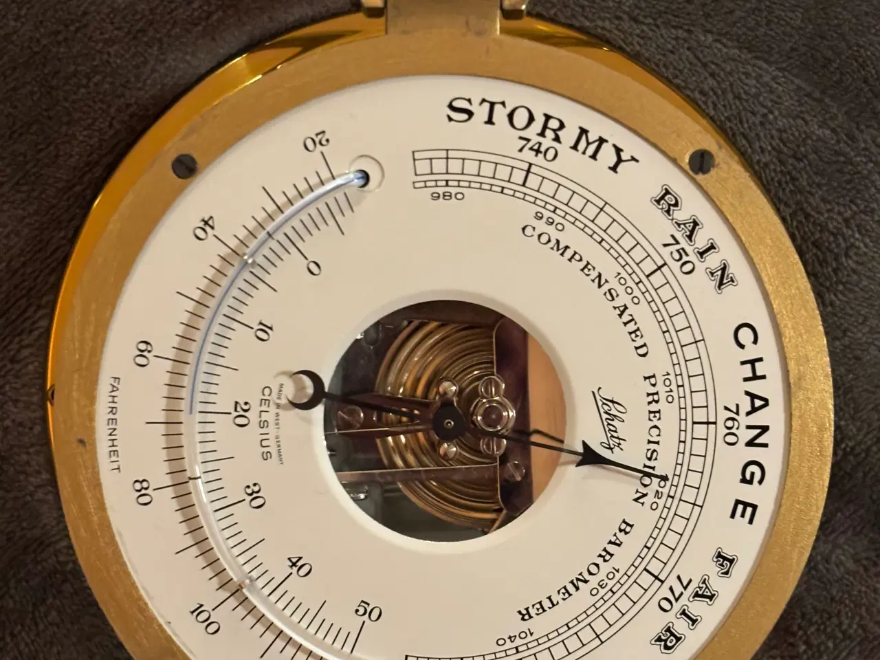 Billede 3 - Vintage maritimt skibsur + barometer – Schatz Roya