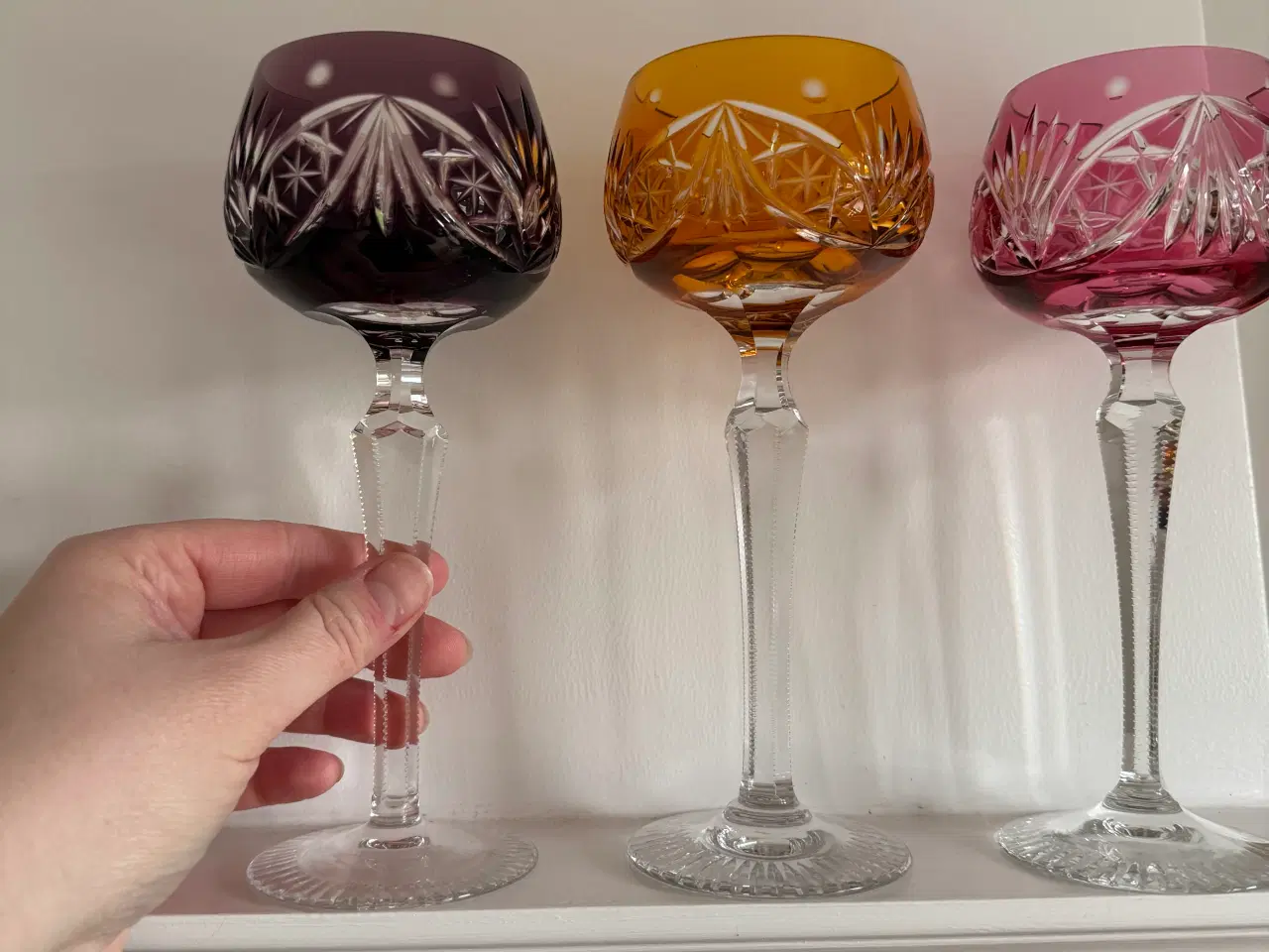 Billede 4 - Bøhmisk krystalglas 3 stk
