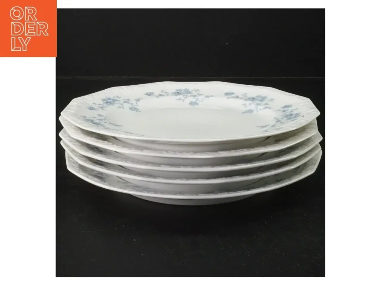 Billede 1 - Porcelænstallerkener med blomstermotiv fra Rosenthal (str. 21,5x2 cm)