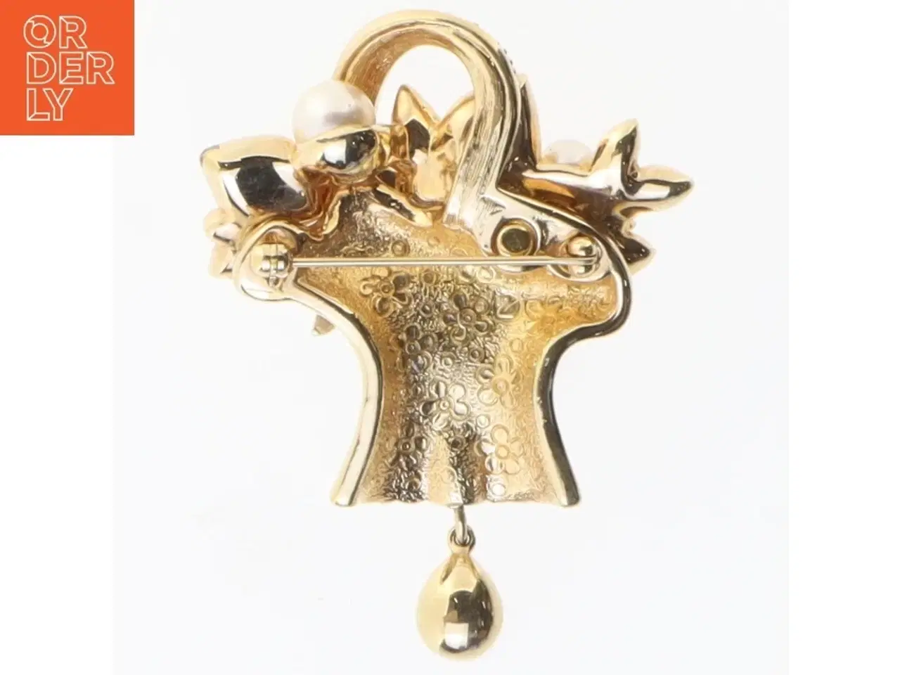 Billede 2 - Swarovski krystalglas broche(str. 4,6 x 4,7 x 2 cm)