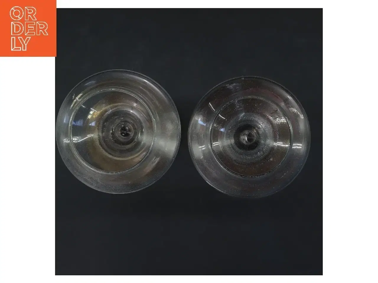 Billede 2 - Glas med brun fod (str. 2 stk Ø 6 cm længde 21 cm)