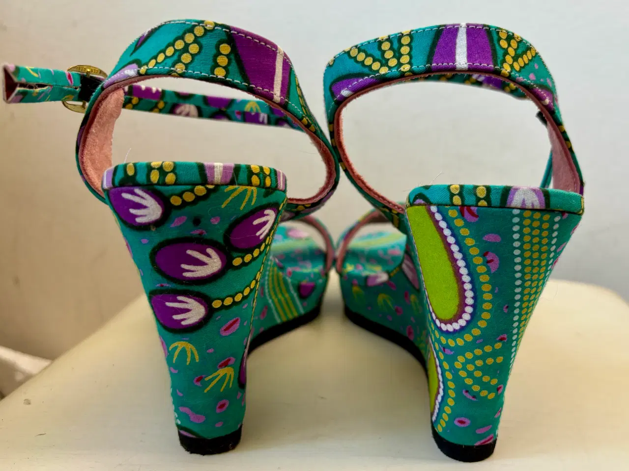 Billede 5 - Ida Dakar, turkis mønstrede sandaler, str 38