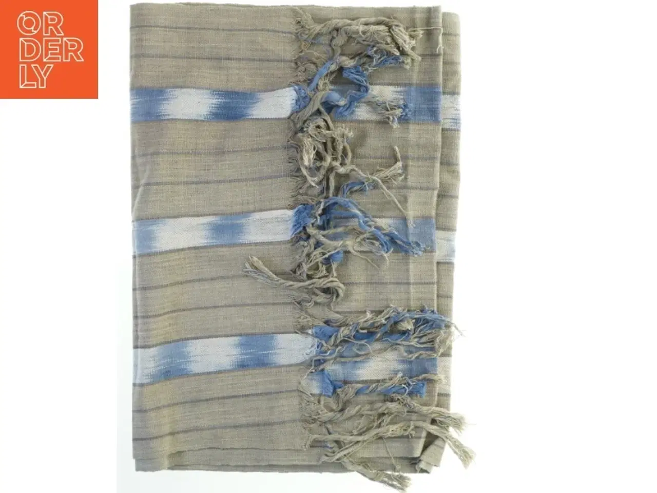 Billede 1 - Bomuldstekstil med blå og hvide striber