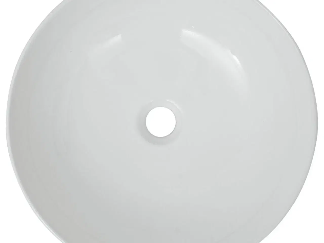Billede 3 - Håndvask rund keramik 41,5 x 13,5 cm hvid