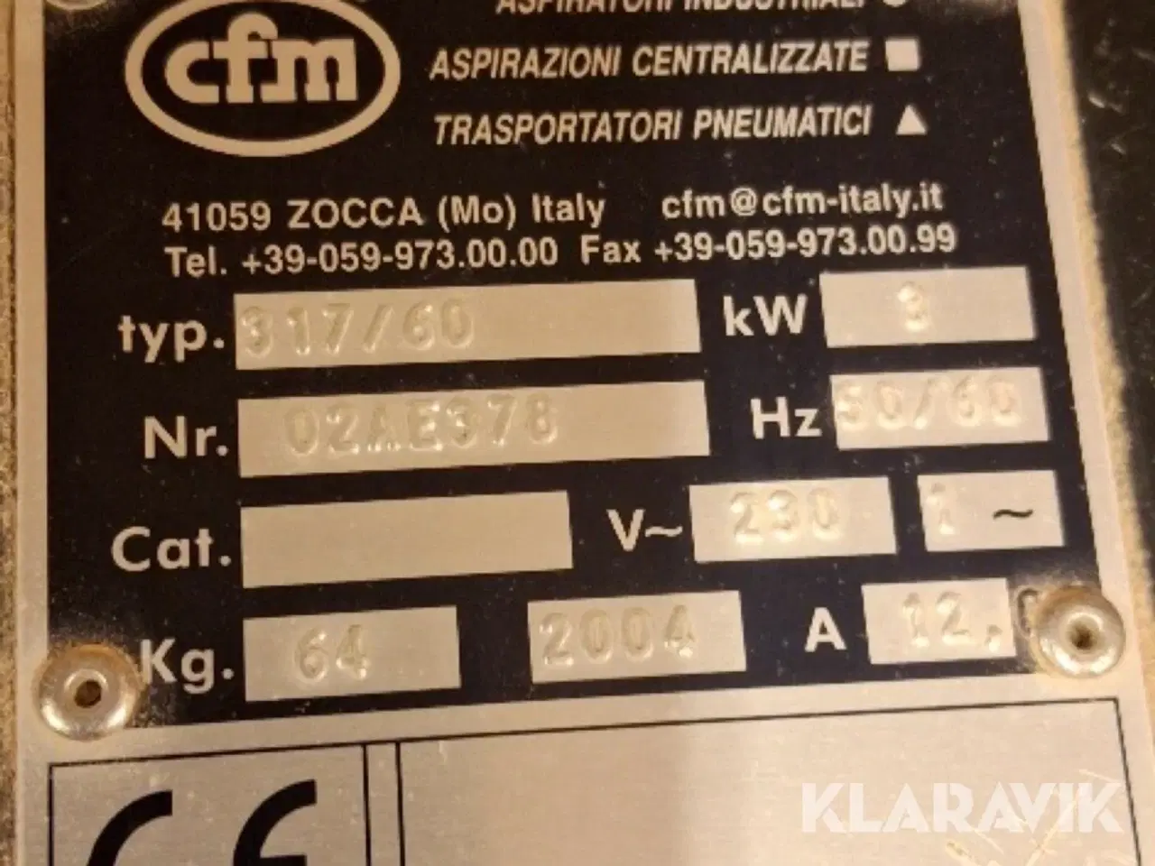 Billede 6 - Støvsuger CFM 317/60 til miljøsanering