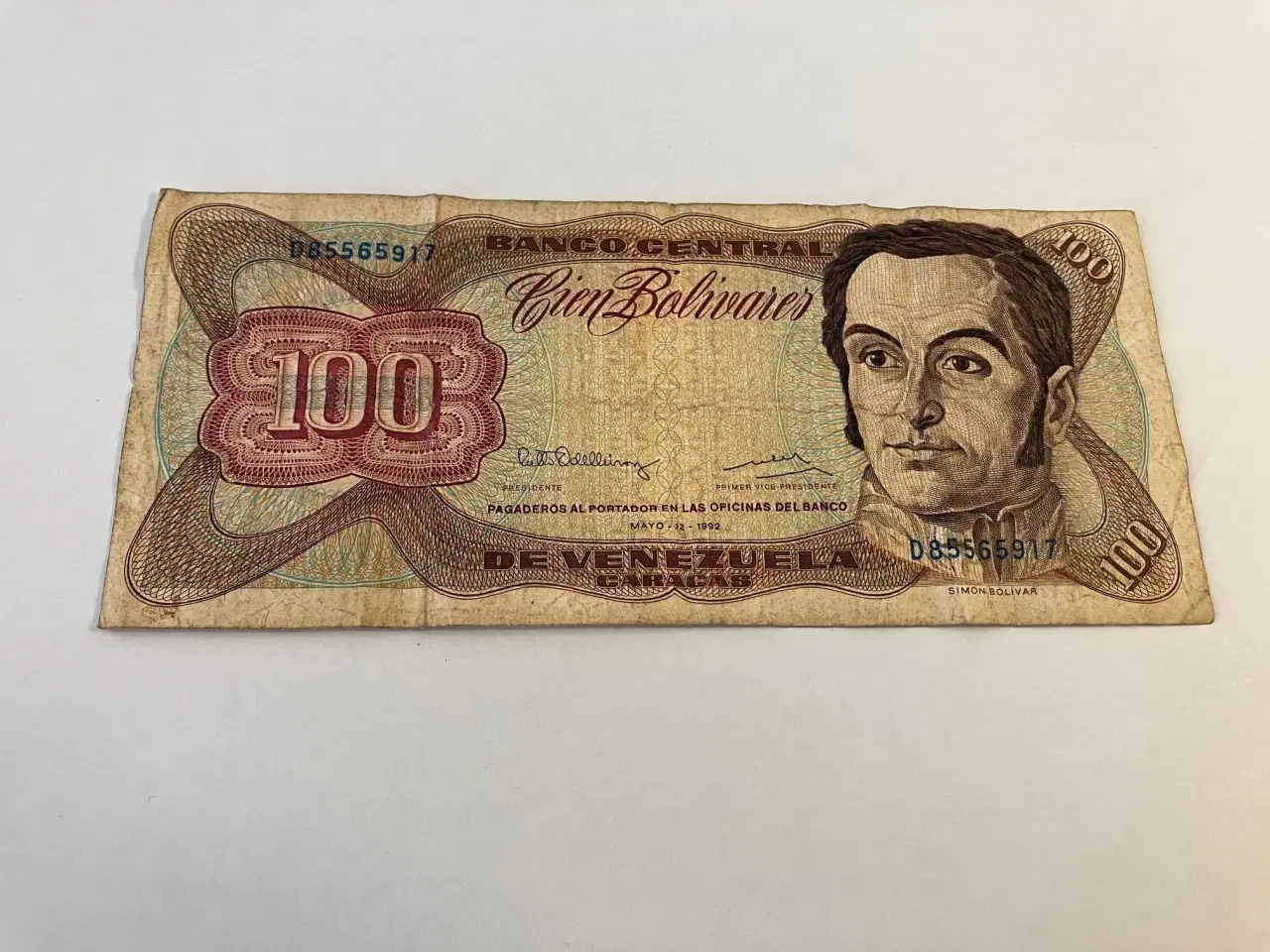 Billede 1 - 100 Bolivares Venezuela 1992