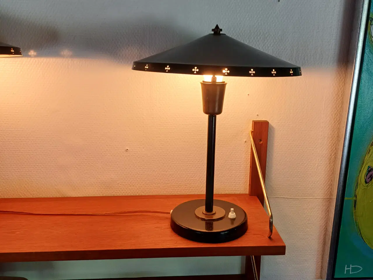 Billede 3 - Ældre sjælden og unik bordlampe 