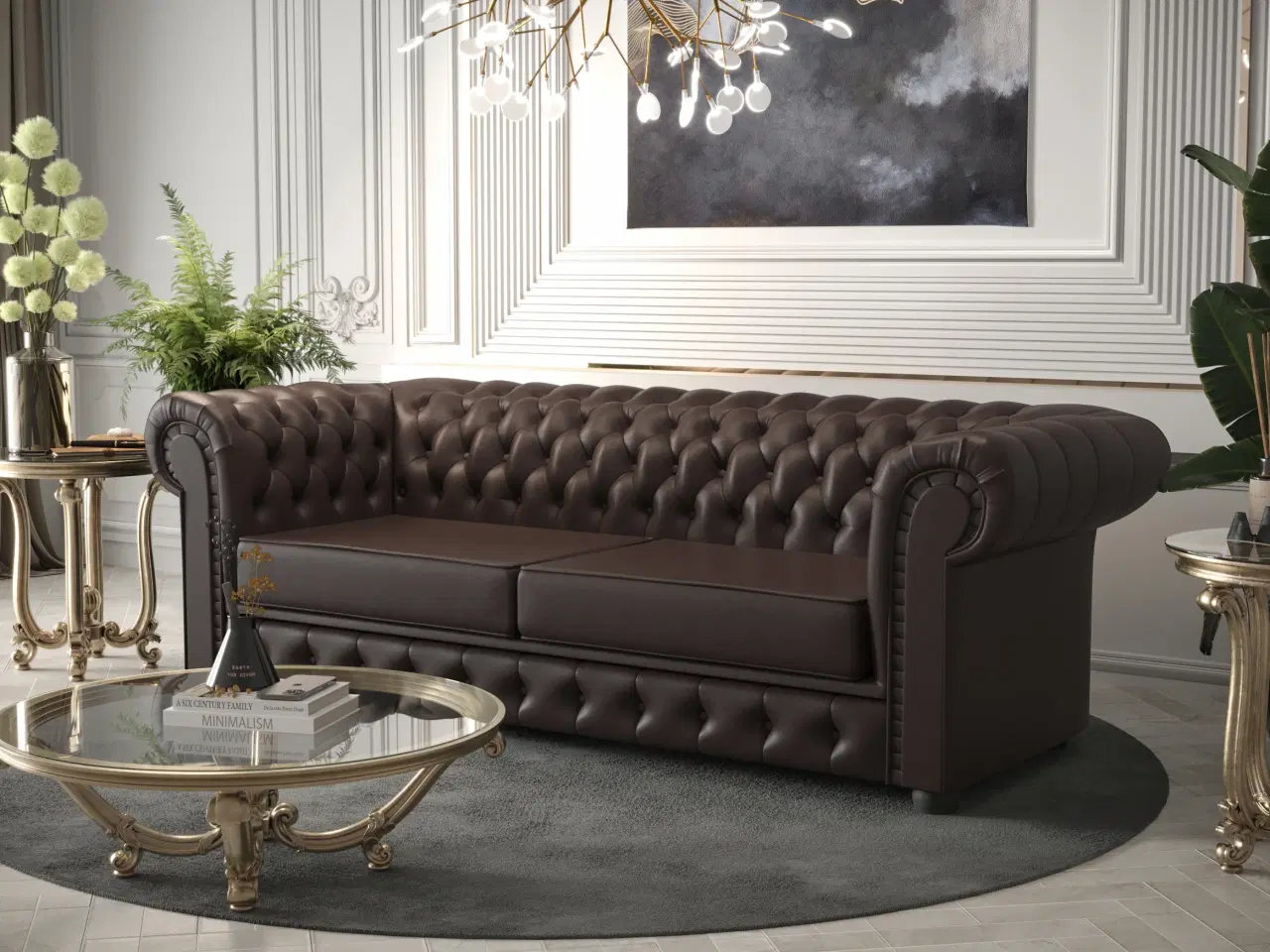 Billede 6 - MANCHESTER III 3-PERS. ÆGTE LÆDER SOFA 218 CM