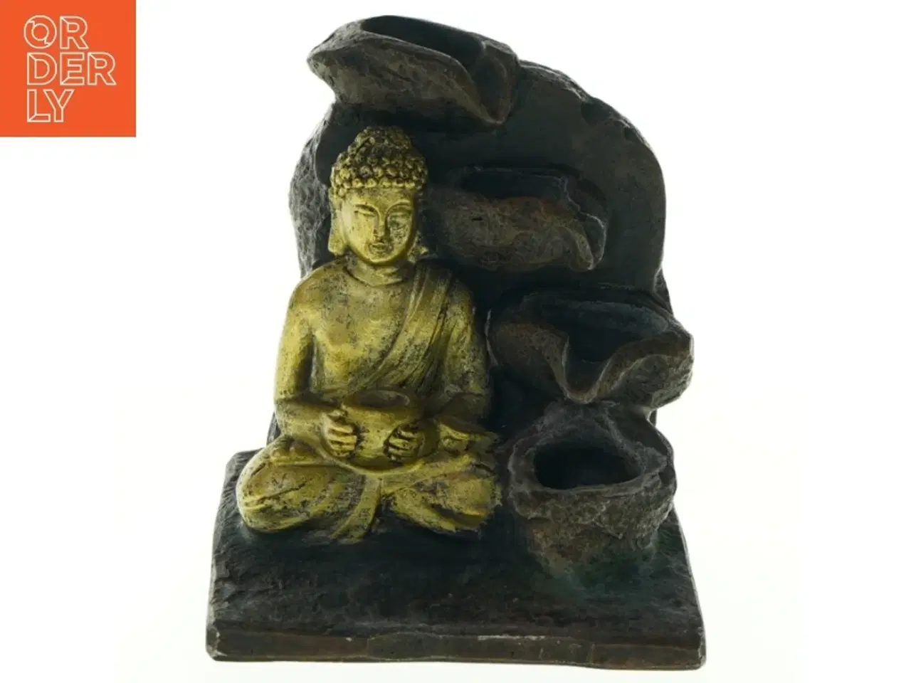 Billede 1 - Buddhafigur (str. H. 13 cm. 11,5 x. 11,5 cm)