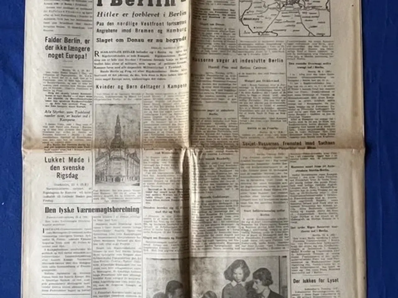 Billede 1 - Avis - Heimdal - 24. April 1945 - Det store Slag i Berlin !