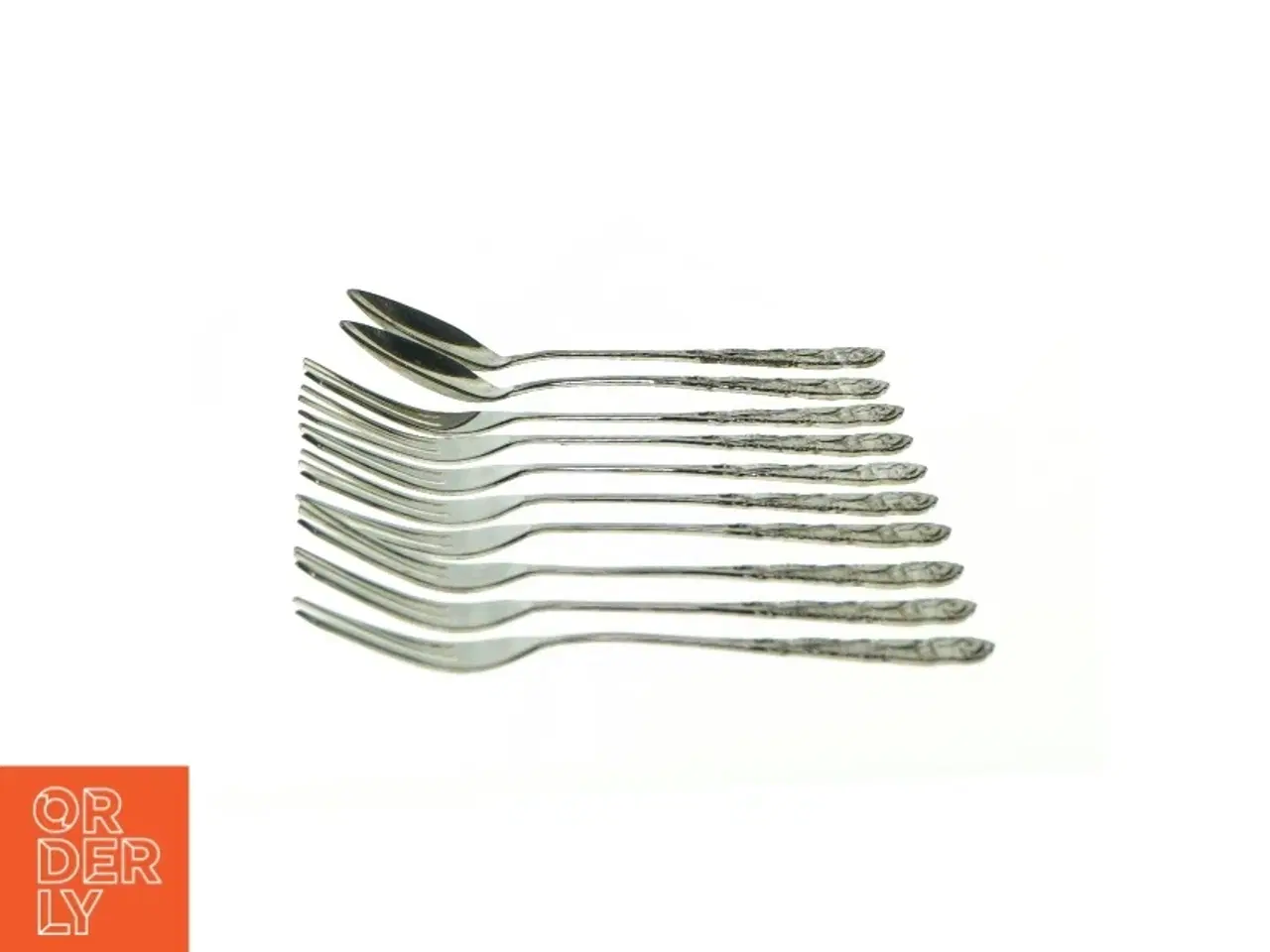 Billede 3 - Bestik (8 gafler og 2 skeer) fra Ukendt (str. L: 12cm og L: 12,5cm)