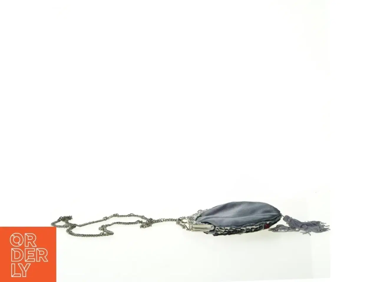 Billede 4 - Selskabstaske med sølvpailetter og kæde