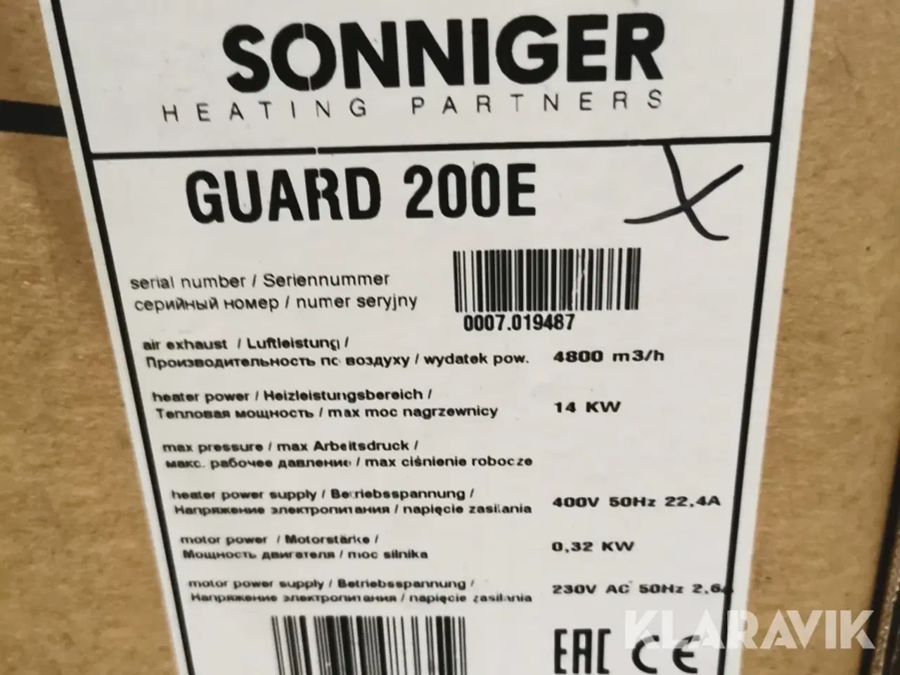Billede 2 - Varmeblæser Sonniger 14 KW