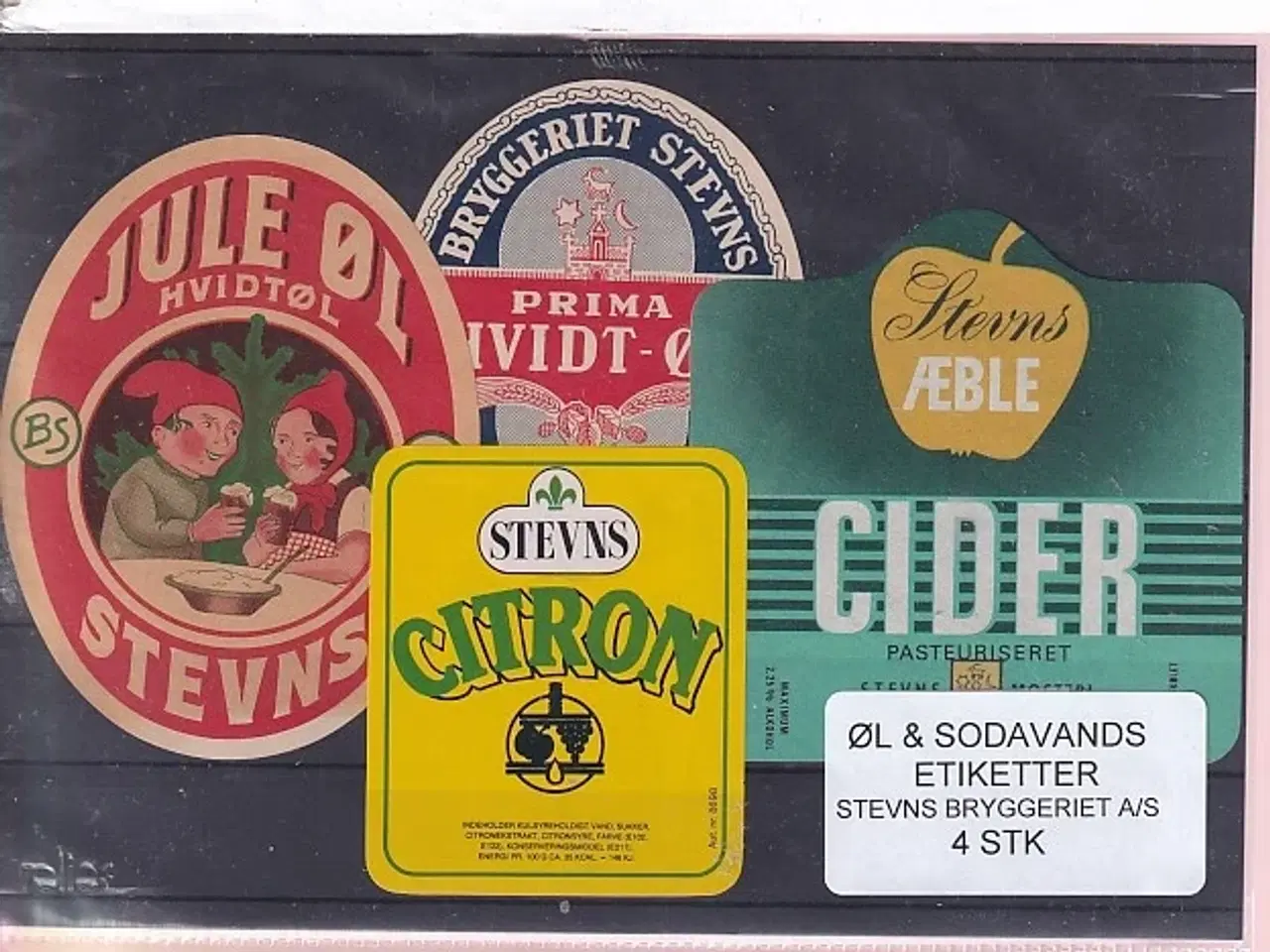 Billede 1 - Øl og Sodavands Etiketter - Stevns Bryggeri  - 4 Stk.