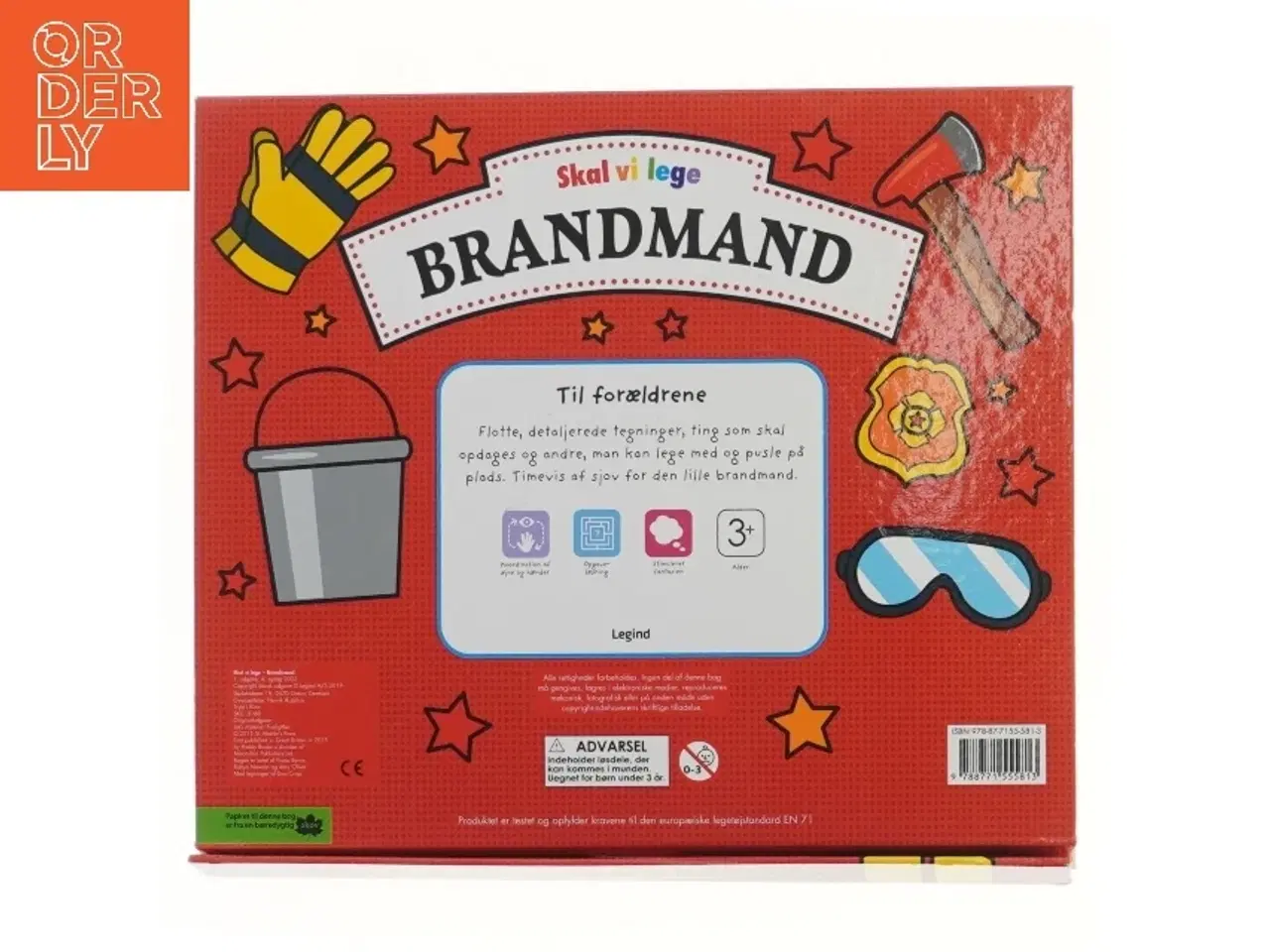 Billede 2 - Brandmand puslespil og bog fra Skal vi lege (str. 28x24 cm)