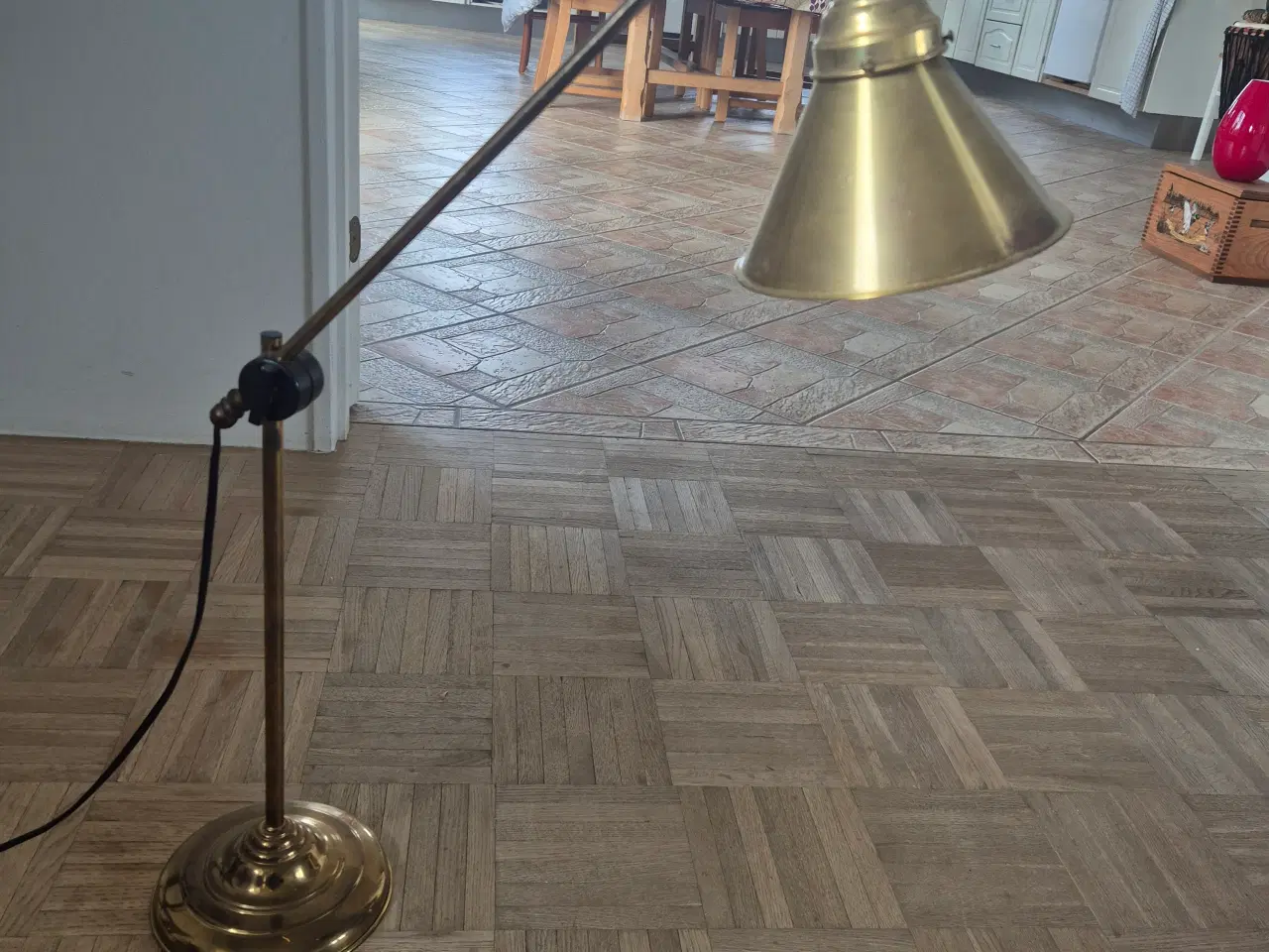 Billede 4 - Antik messing bordlampe 