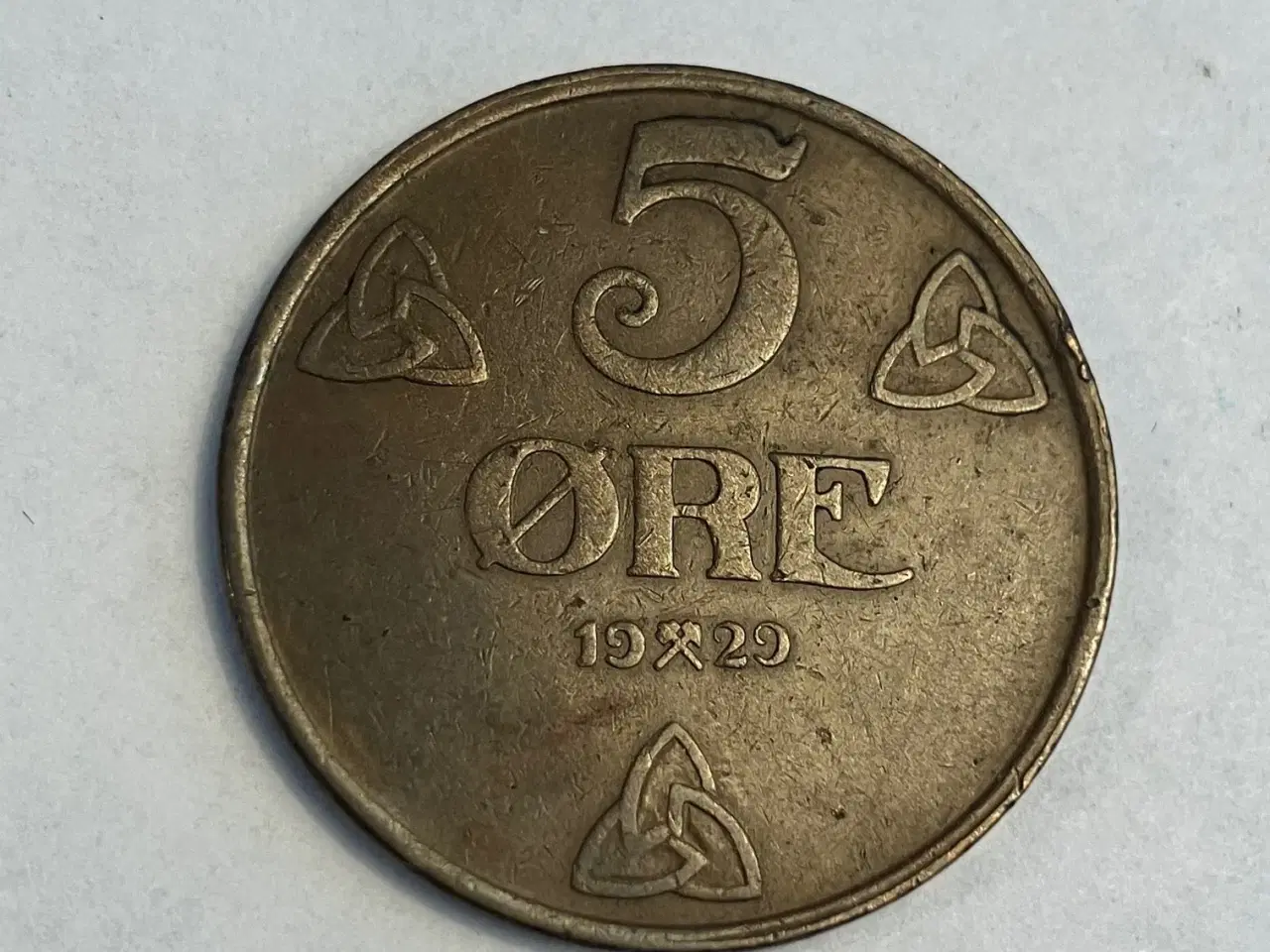 Billede 1 - 5 Øre 1929 Norge
