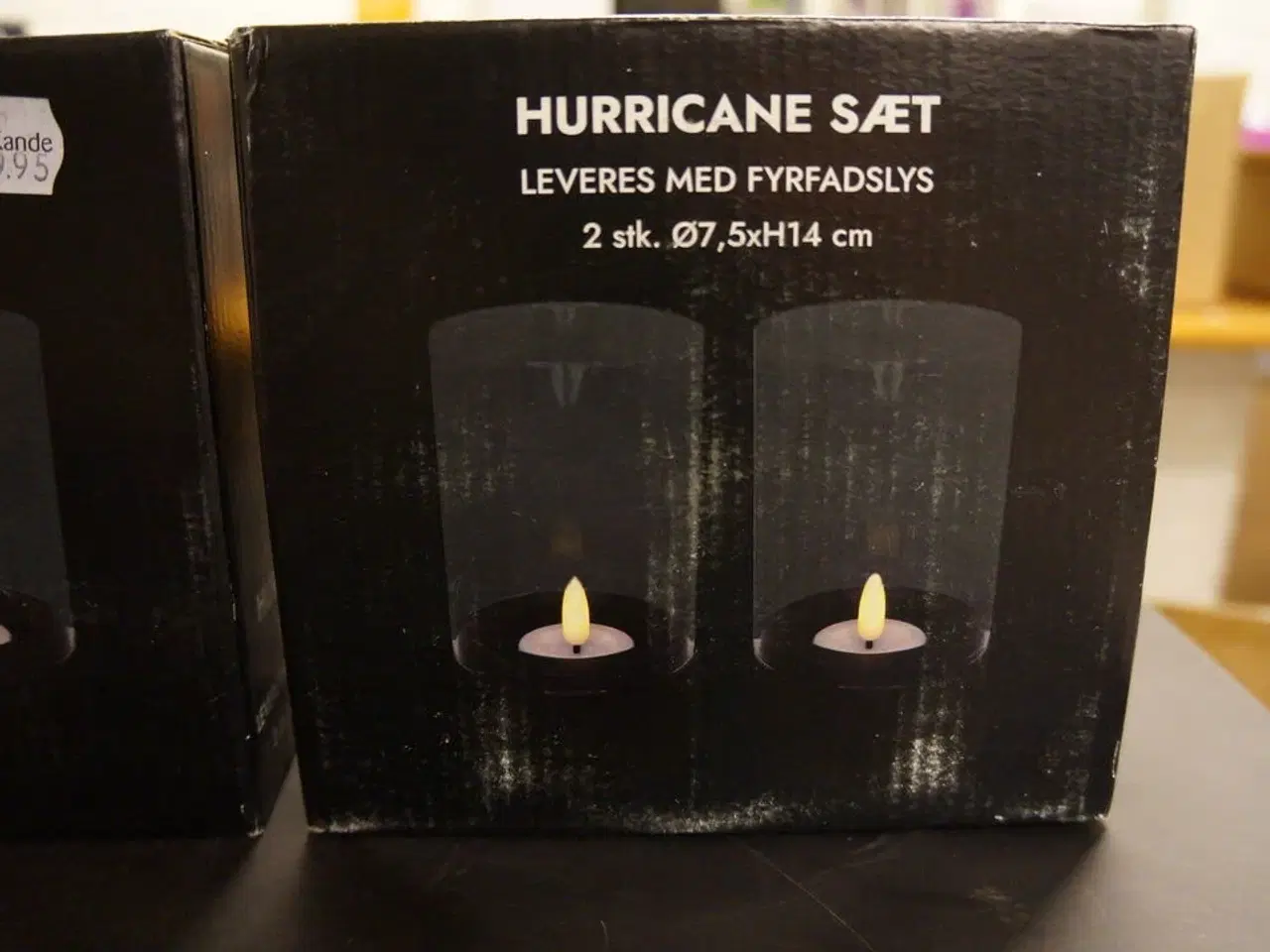 Billede 2 - 6 stk. Hurricane sæt inkl. Fyrfadslys