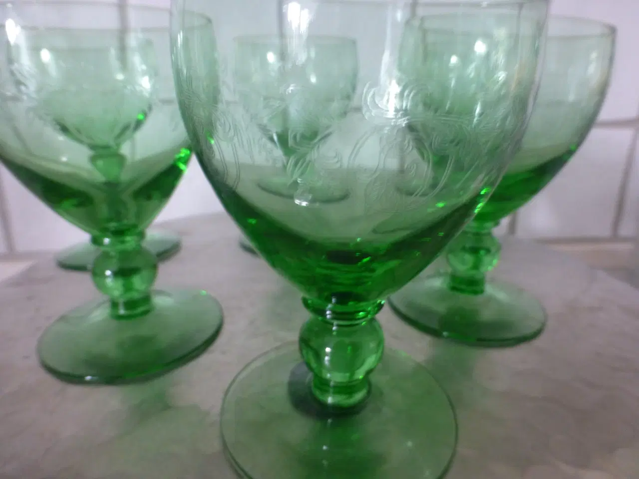 Billede 2 - Hvidvin Glas Grønne GERDA Pris for 6 = 300
