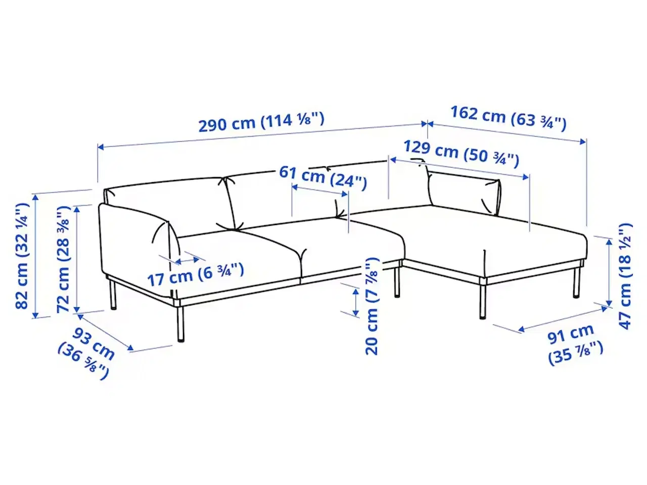 Billede 3 - ÄPPLARYD chaiselong sofa fra Ikea