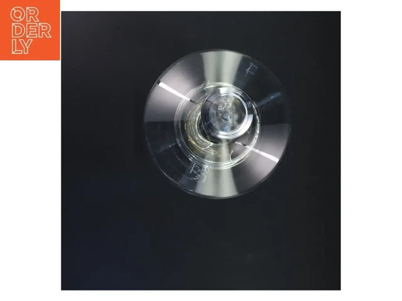 Billede 2 - Krystalglas vin karaffel med sølv fod (str. 27 cm)