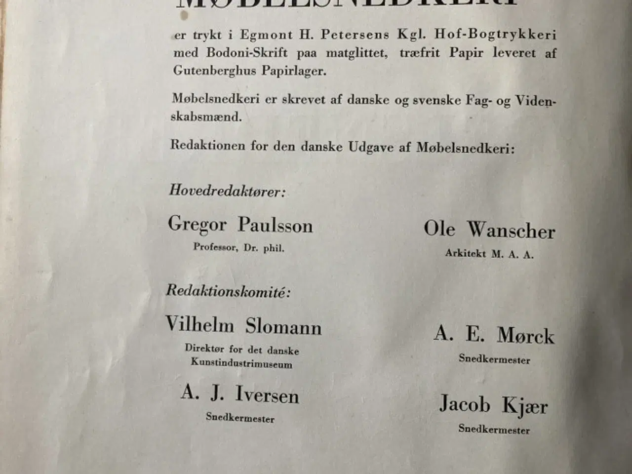 Billede 1 - Møbelsnedkeri – Håndværkets bog