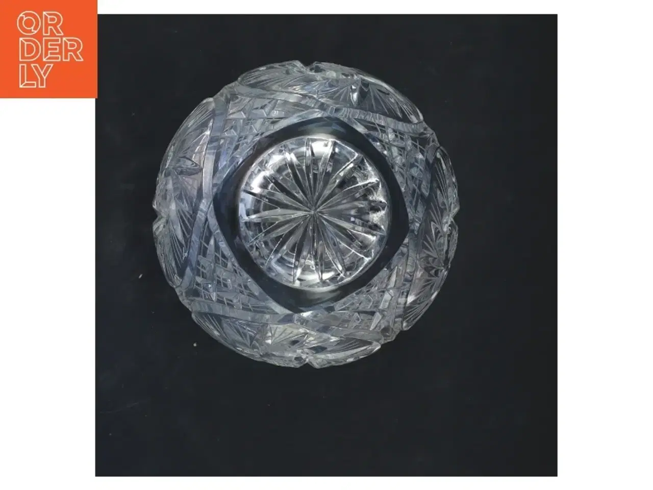 Billede 3 - Glasvase med præget mønster (str. 19x12 cm)