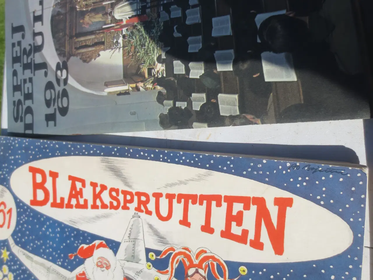 Billede 10 - 13 stk Blade Ved Julelampens skær 