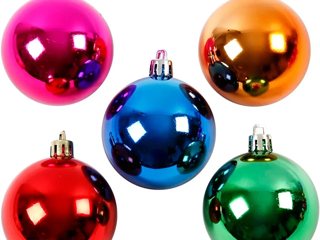 Billede 1 - 20 stk. Julekugler 6 cm i Stærke Farver