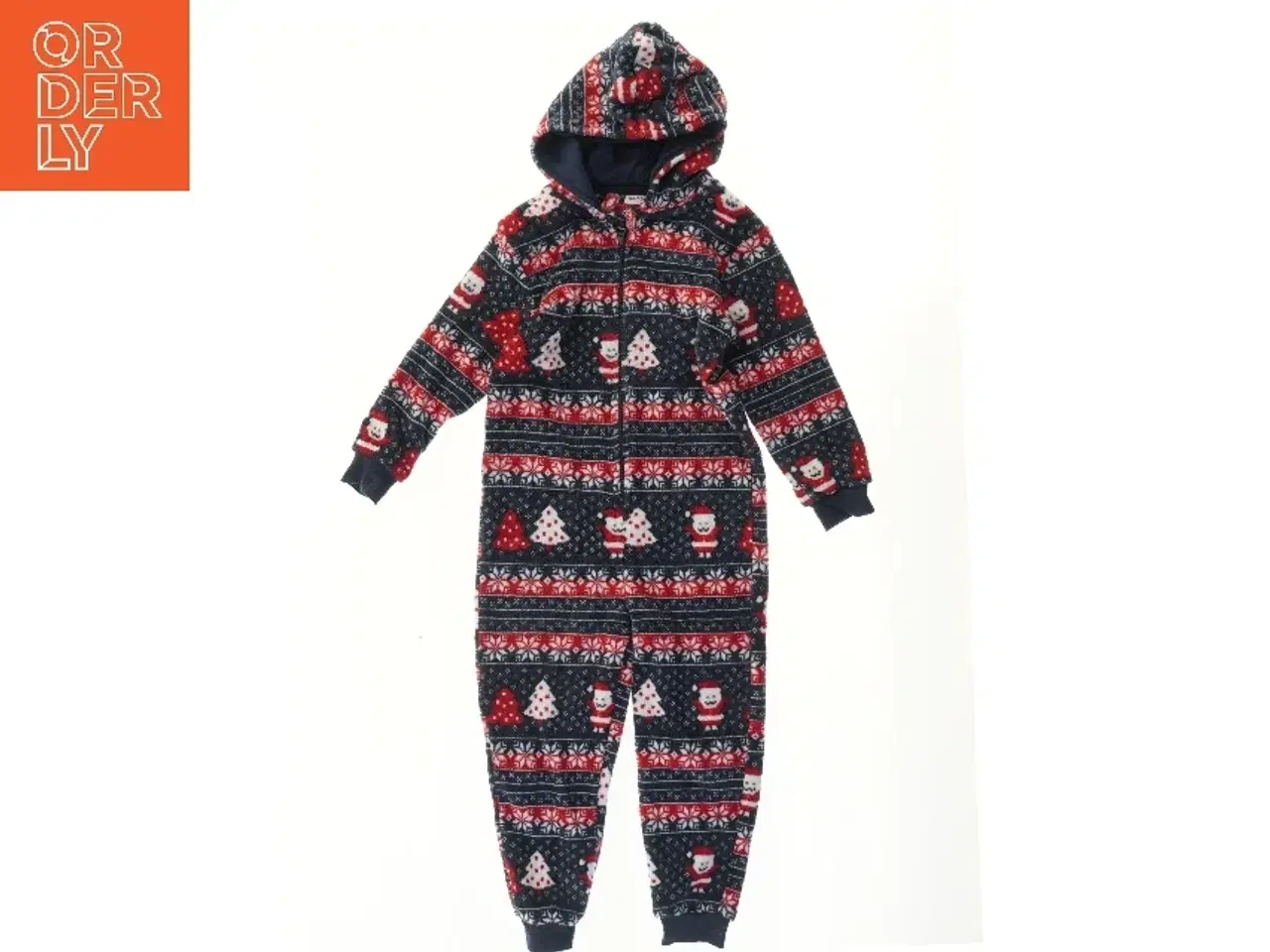 Billede 1 - Jule-onesie med hætte (str. 98)