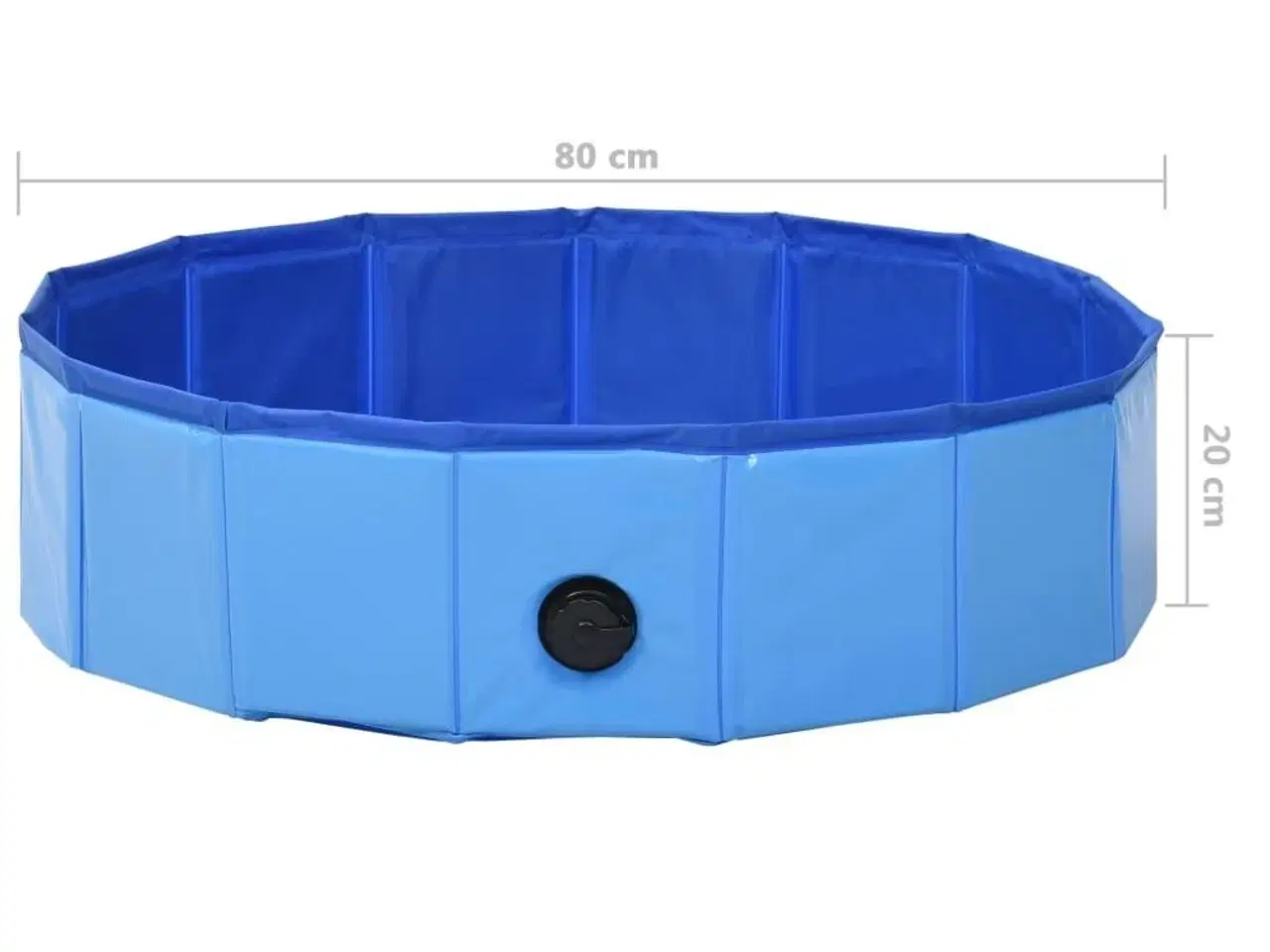 Billede 9 - Foldbart hundebassin 80 x 20 cm PVC blå