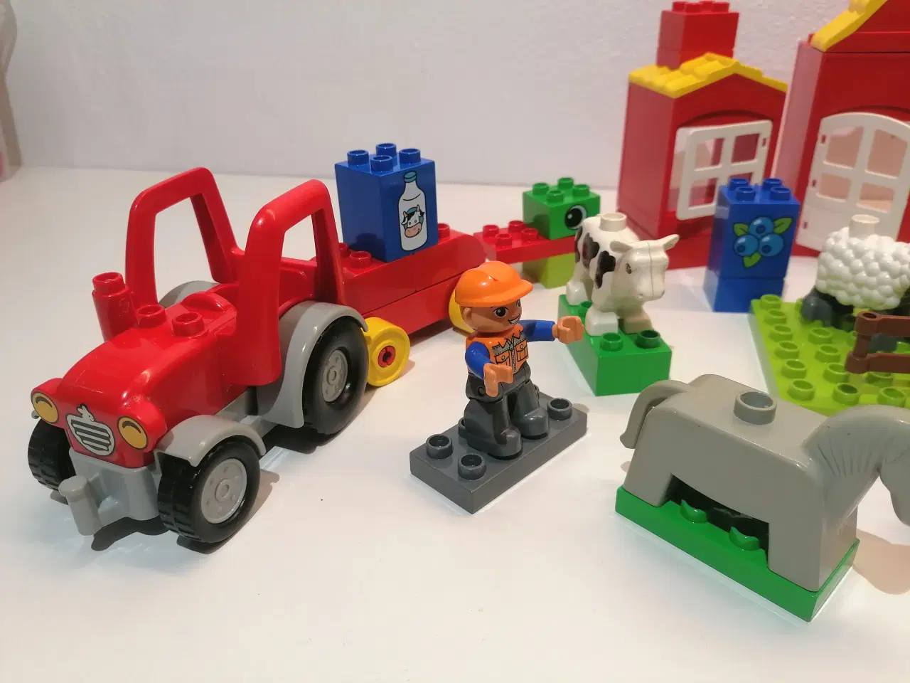 Billede 3 - Duplo Bondegård Traktor med vogn, Mange Dyr