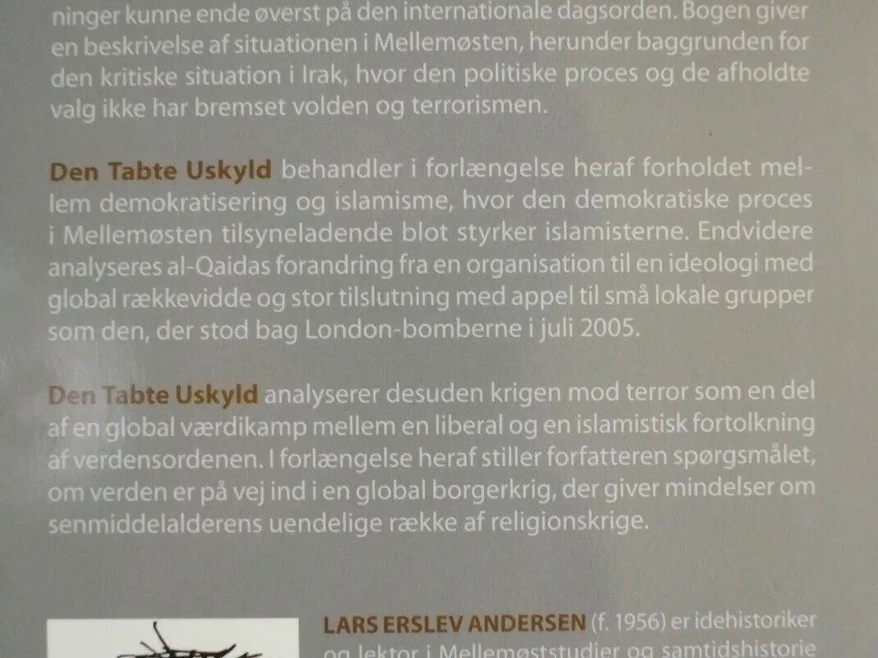Billede 3 - den tabte uskyld - verdensorden værdikamp islamism