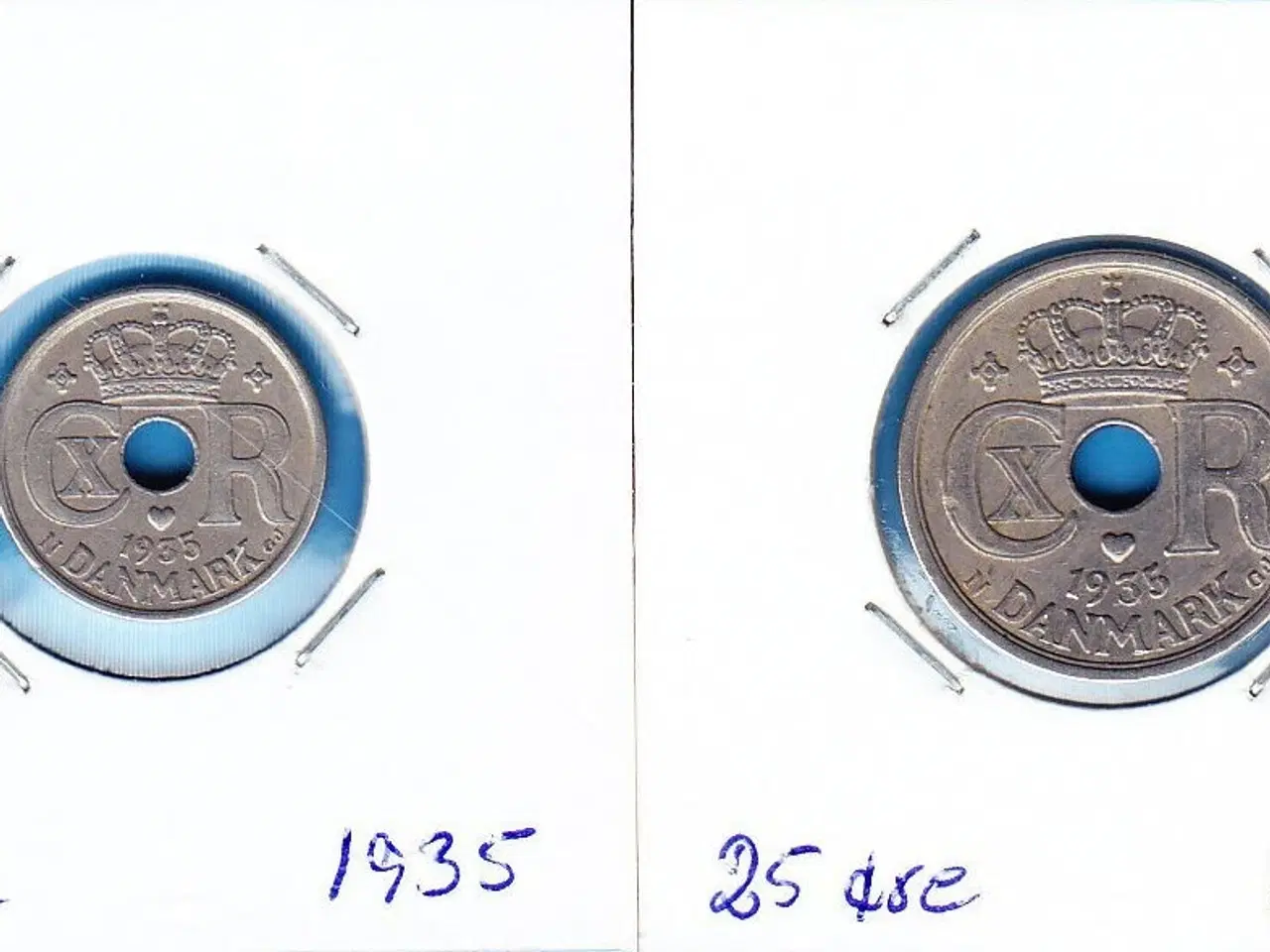 Billede 1 - 10 og 25 øre 1935 