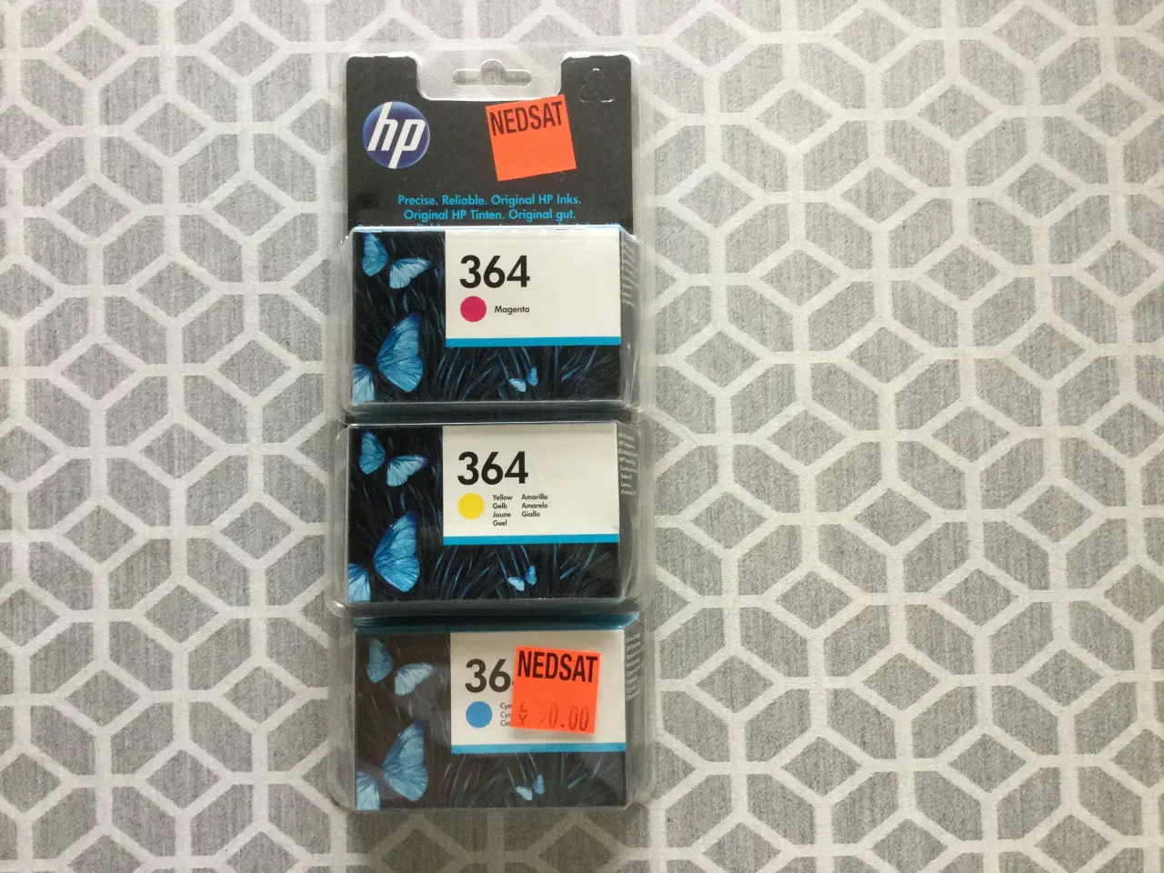 Billede 1 - 3 stk. HP blækpatroner originale