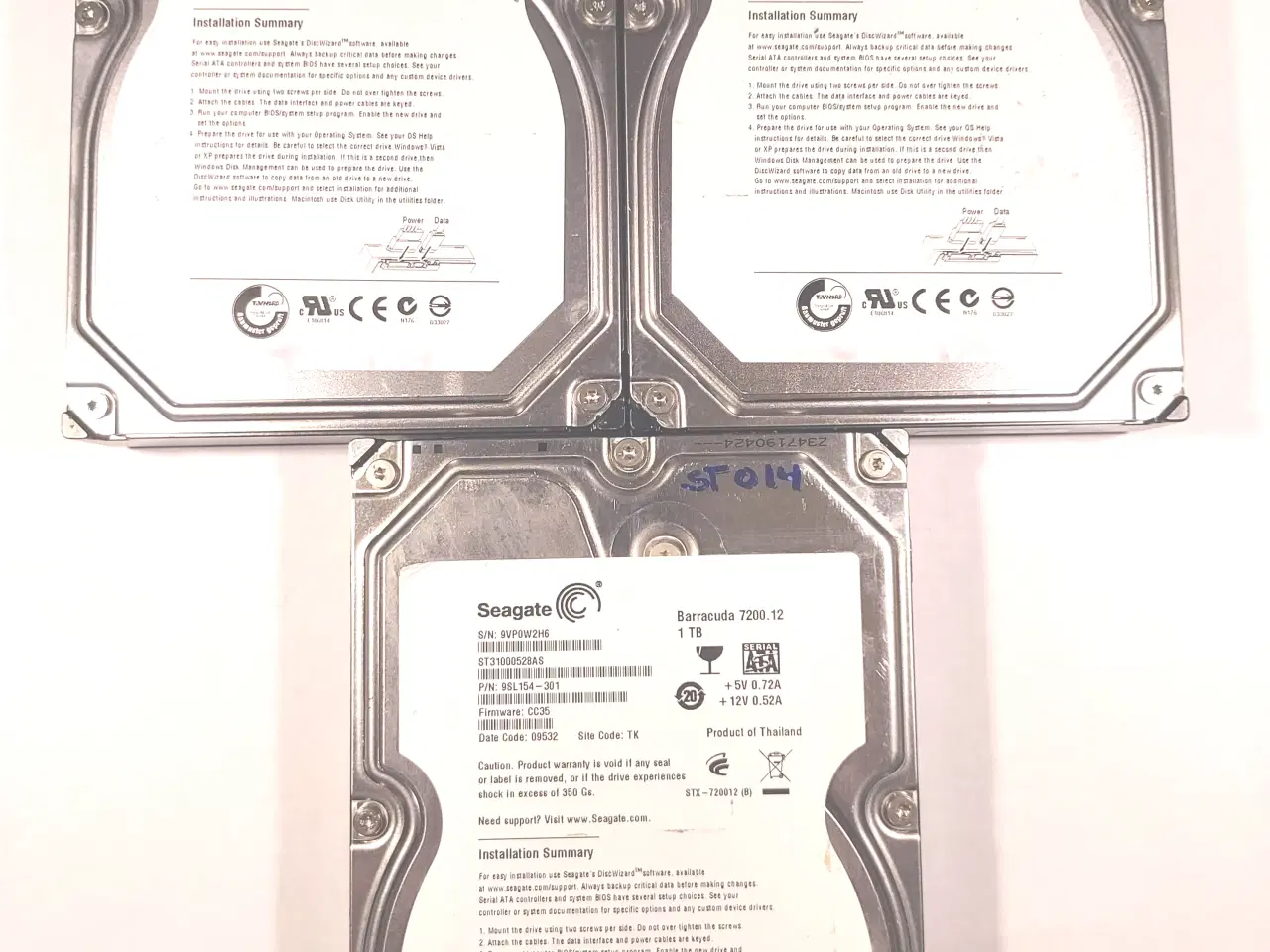 Billede 2 - Seagate Seagate Baracuda ST31000528AS 1TB 3 stk